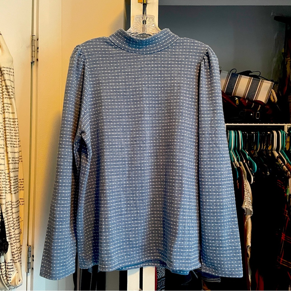 Madewell blue high-neck sweater